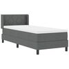vidaXL Cama tipo Box Spring Gris oscuro 200 x 80 cm Poli&eacute;ster