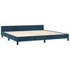 vidaXL Estructura cama sin colch&oacute;n terciopelo azul oscuro 200x200 cm