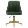 vidaXL Silla de comedor giratoria de terciopelo verde oscuro