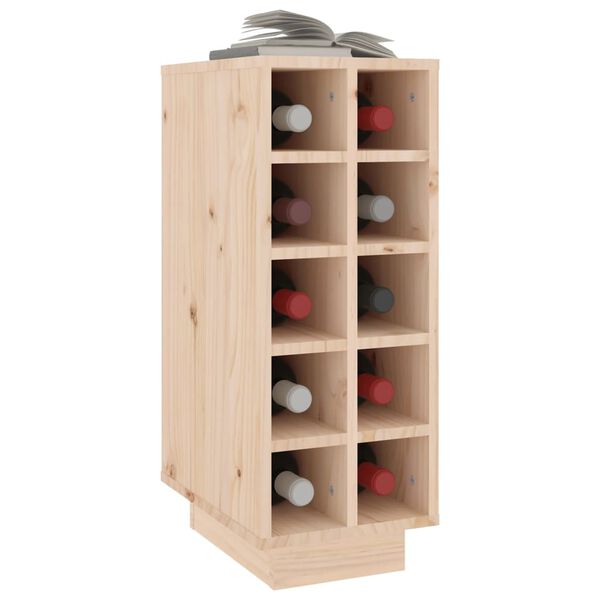 vidaXL Botellero madera maciza de pino 23x34x61 cm