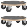 vidaXL Soportes con ruedas 2 uds redondos &Oslash;38x11,5 cm