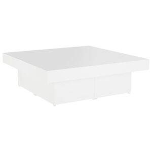 vidaXL Mesa de centro madera contrachapada blanco 90x90x28 cm