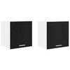 vidaXL Mueble colgante con puerta 2 pcs Roble Negro y 40 x 31 x 40 cm