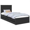 vidaXL Estructura de cama Negro 90 x 190 cm Madera Ingenieril