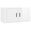 vidaXL Muebles para TV de pared 3 uds blanco brillante 80x34,5x40 cm