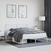vidaXL Estructura cama sin colchón con cabecero metal blanco 135x190cm