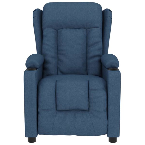 vidaXL Sill&oacute;n reclinable de tela azul