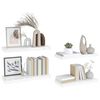 vidaXL Estante flotante de pared 4 uds MDF blanco brillo 60x23,5x3,8cm