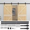 vidaXL Puerta Corredera 2 uds. 90 x 210 cm Madera de Pino Maciza