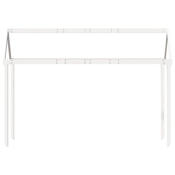vidaXL Techo de cama infantil madera maciza blanco 217x85,5x154 cm