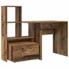 vidaXL Escritorio con caj&oacute;n Madera envejecida 131,5 x 50 x 106,5 cm