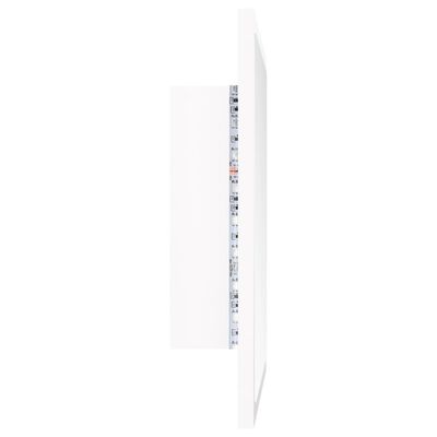 vidaXL Espejo de baño LED acrílico blanco 40x8,5x37 cm
