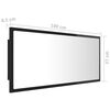 vidaXL Espejo de ba&ntilde;o LED acr&iacute;lico negro brillo 100x8,5x37 cm
