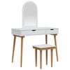 vidaXL Conjunto de Mesa de Tocador FAUSKE 3 uds. Blanco