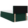 vidaXL Cama otomana con colch&oacute;n y LED terciopelo verde oscuro 80x200cm