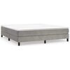 vidaXL Estructura de cama con somier terciopelo gris claro 180x200 cm