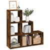 vidaXL Librería divisor 3 niveles madera roble ahumado 99x29x99 cm