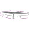 vidaXL Estructura cama madera ingenier&iacute;a metal roble ahumado 140x190cm