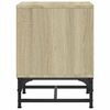 vidaXL Mesitas noche con puertas vidrio 2 uds roble Sonoma 35x37x50 cm