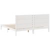 vidaXL Cama extralarga sin colchón madera maciza blanca 200x220 cm