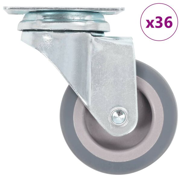 vidaXL Ruedas giratorias 36 unidades 50 mm