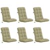 vidaXL Cojines para Sillas de Respaldo Alto en 6 Piezas VIANEN 6 uds.