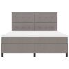vidaXL Cama tipo Box Spring con tiras LED Taup&eacute; 180 x 200 cm tela