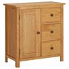 vidaXL Aparador de madera maciza de roble 70x35x75 cm