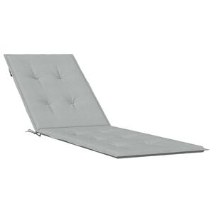 vidaXL Coj&iacute;n para tumbona tela gris claro melange (75+105) x 50 x 4 cm