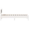 vidaXL Estructura de cama sin colch&oacute;n madera maciza blanca 90x190 cm