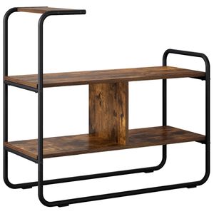 vidaXL Mesa Consola Roble Ahumado 80 x 35 x 75 cm Madera de ingenier&iacute;a