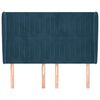 vidaXL Cabecero con orejas de terciopelo azul oscuro 147x23x118/128 cm