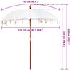 vidaXL Parasol Balin&eacute;s Crema 215 x 215 x 260 cm Algod&oacute;n