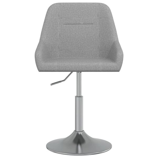 vidaXL Silla de comedor giratoria tela gris claro