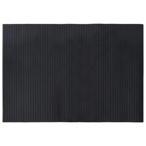 vidaXL Alfombra rectangular bamb&uacute; negro 70x100 cm