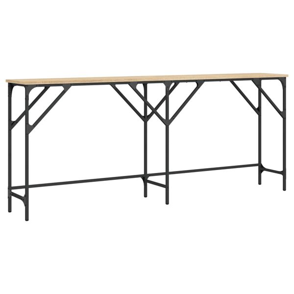 vidaXL Mesa consola madera de ingeniería roble Sonoma 180x29x75 cm