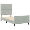 vidaXL Cama tipo Box Spring Gris claro 90 x 200 cm Terciopelo