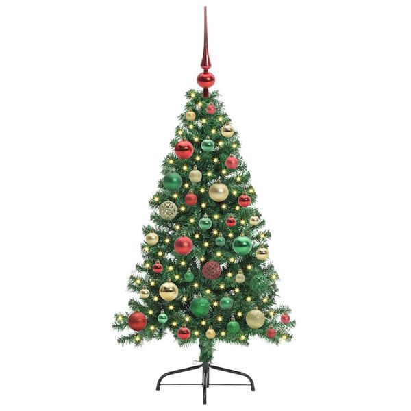 vidaXL &Aacute;rbol de Navidad Artificial Preiluminado Verde 120 cm PVC