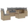 vidaXL Juego de sof&aacute;s jard&iacute;n con cojines 6 pzas rat&aacute;n sint&eacute;tico beige