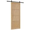 vidaXL Puerta Corredera Marrón 83 x 211 cm Madera de pino macizo