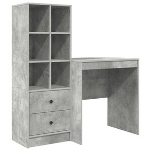 vidaXL Escritorio Gris Concreto 115,5 x 50 x 127 cm 2 uds.