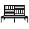 vidaXL Estructura de cama de madera maciza pino negra 150x200 cm