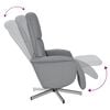 vidaXL Sill&oacute;n reclinable de masaje con reposapi&eacute;s tela gris claro