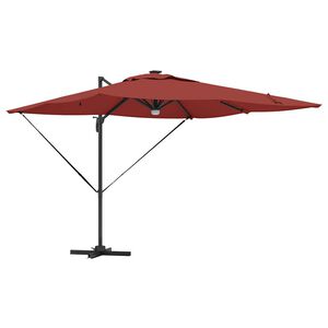vidaXL Parasol Roma Rojo 286 x 284 x 270 cm Aluminio y poli&eacute;ster