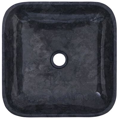 vidaXL Lavabo mármol negro 40x40x10 cm