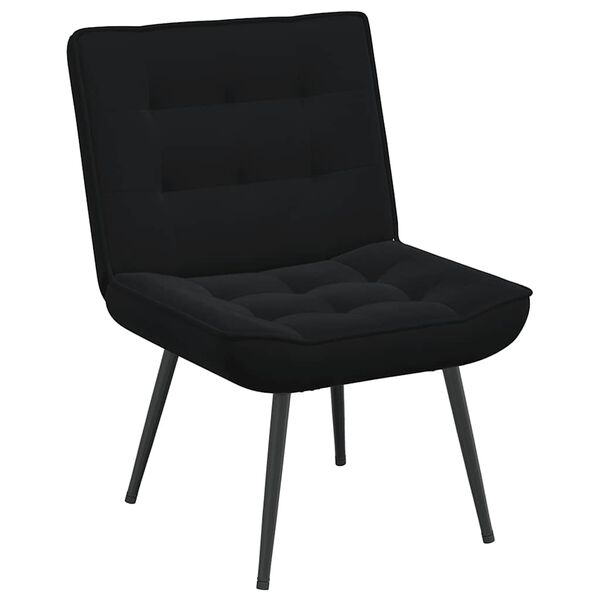 vidaXL Sill&oacute;n de relax con reposapi&eacute;s terciopelo negro