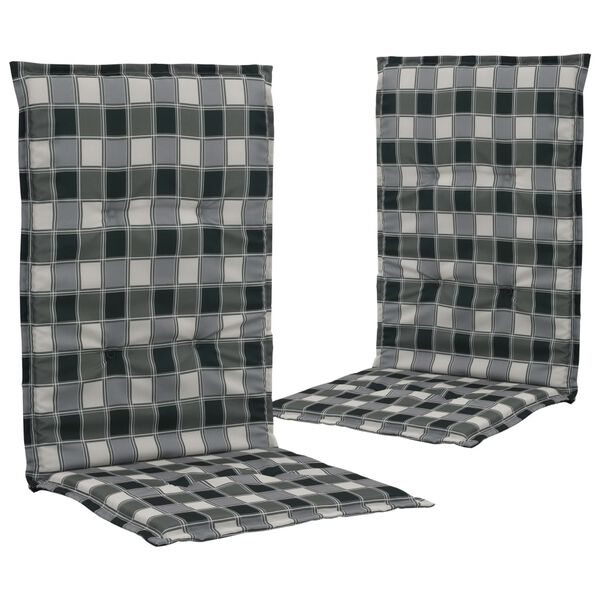 vidaXL Cojines de sillas jard&iacute;n 2 uds estampado multicolor 120x50x3 cm