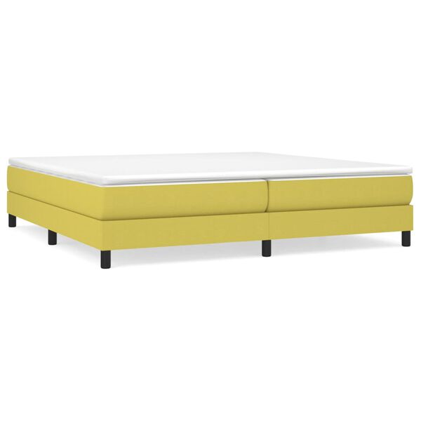 vidaXL Estructura de cama con somier tela verde 200x200 cm