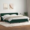 vidaXL Cama box spring con colchones terciopelo verde oscuro 200x210cm