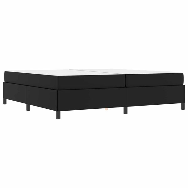 vidaXL Estructura de cama con colch&oacute;n Negro 200 x 200 cm tela
